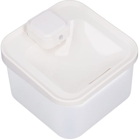 Distributeur d'eau sans fil pour animaux de compagnie, capteur infrarouge, niveau d'eau automatique, transparent, 2 L, blanc (1/5)