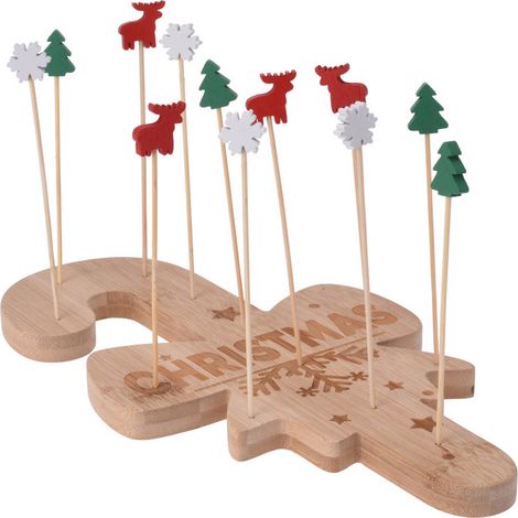 Serviertablett mit Zahnstochern, Weihnachtsmotiv