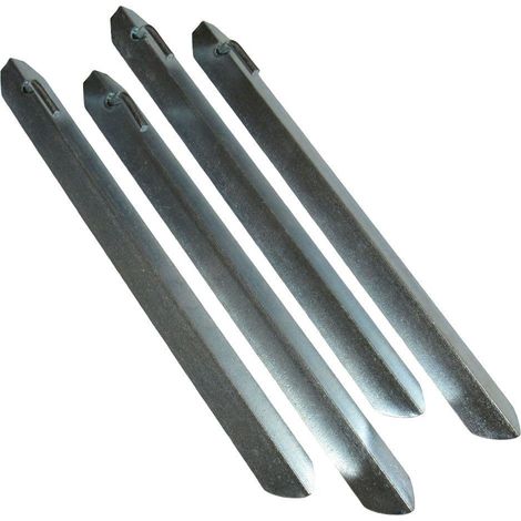 Tent Stake Ground Anchors - Pack of 4 (Heavy Duty Pegs Camping Marquee Gazebo Hooks)