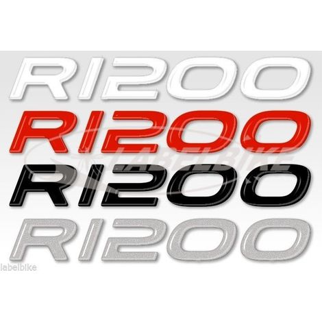 2 ADESIVI in RESINA GEL SCRITTE R1200 compatibili per MOTO BMW GS - Stickers 3D