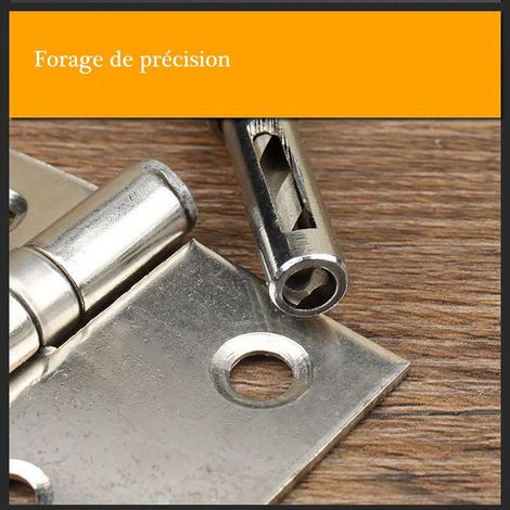 Foret Autocentreur - Lot de 4 outillage menuiserie HSS charnières à centrage pour Door Cabinet Pilotes,Souvent Utilisés pour les Charpentiers, ébénistes, Fabricants de Meuble et Autres Métiers du Bois (1/4)