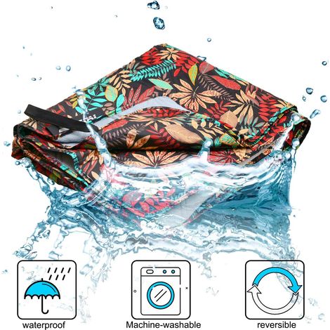 Couverture d'extérieur imperméable en nylon polaire chaude, tapis 79'' x 55'' extra large, pliable et compacte avec sac de transport