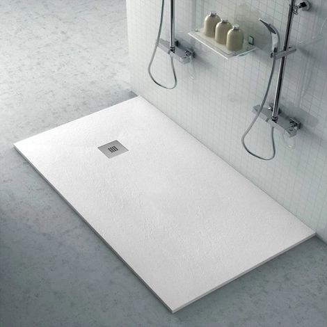 Piatto doccia 70x200 in marmoresina Karen bianco effetto pietra (1/5)