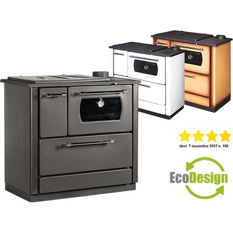 STUFA CUCINA ALEGNA CON FORNO 9KW POPULAR BIANCA 90x58xH90 cm (1/10)