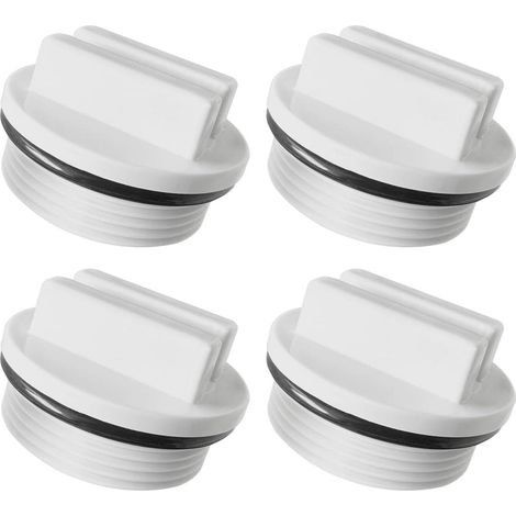 Ensemble de 4 pièces : bouchon de vidange de piscine de 3,8 cm (1,5 pouce), bouchon de vidange inférieur, joint d’étanchéité d’hiver pour la buse d’aspiration (1/4)