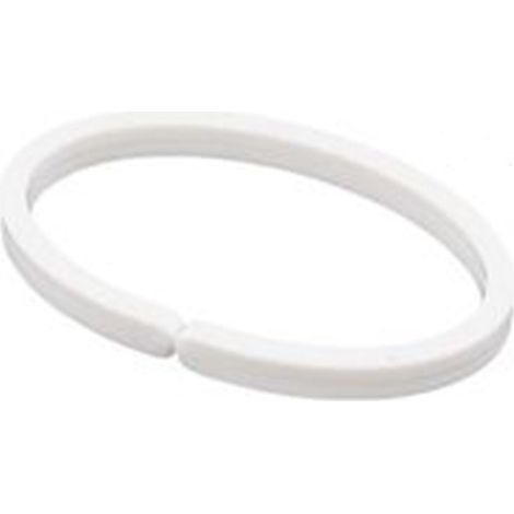 Cleafe - Set Anelli Gancio In Plastica Per Tenda Doccia Box Bagno Bianchi 31 X 53 Mm 87351 -