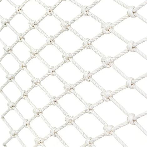 Filet de sécurité pour balcon escalier et lit superposé Protection anti chute Polypropylène résistant aux UV Grille Filet Corde maison, ter(Size:22m/77ft,Color:Blanc) (1/5)