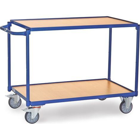 Fetra Tischwagen mit Holzwerkstoffplatten 2 Etagen 1170x500x830mm Außenmaße (1/3)