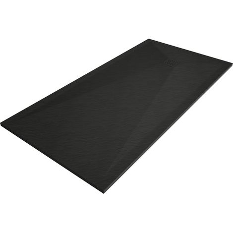 Mexen Stone+ Rechteckige Duschwanne aus Verbundwerkstoff 200 x 90 cm, schwarz, schwarze Abdeckung - 44709020-B (1/5)