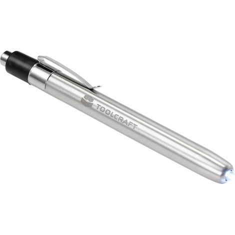 TOOLCRAFT TO-7429866 Lampada a forma di penna Penlight a batteria Argento (1/5)