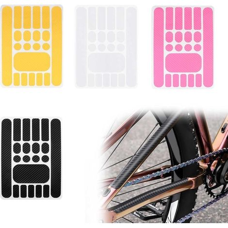 4 Pièces Autocollant Velo, Cadre de Vélo Autocollant de Protection, Film de Protection pour Vélo Disponibles 4 Couleurs, Protection Cadre Velo pour Cadre Vélo (1/5)