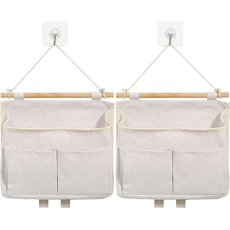 Stück Hängeaufbewahrungstaschen, Wandbehang-Organizer mit Tasche, mit Haken, Wandaufbewahrung, faltbar, Wandmontage, für Schlafzimmer, Wohnzimmer, Badezimmer, Büro, Küche (Beige) (1/5)