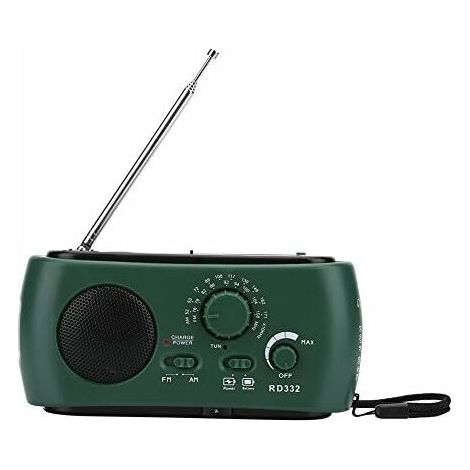 Solar Radio, Multi-Function AM/FM/SW Emergency Crank Solar Flashlight with Reading Light Cell Phone Charger (1/5)
