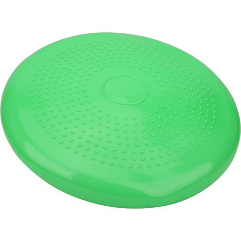Coussin gonflable de yoga épais vert, diamètre 34 cm, pour équilibre, massage, fitness, gym, sport, wobble (1/5)