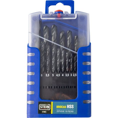 HSS-Steinbohrer-Set 1 bis 10 mm DIN 338 19-teilig
