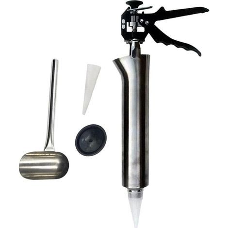 Applicateur Manuel de Joint Mortier, Pistolet à Calfeutrer de Mortier de Pointage avec Buses Remplaçables Machine de Jointoiement de Ciment (Pour fente) (1/5)