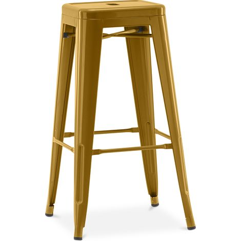 Barhocker – Industrial Stil – Stahl – 76 cm – Stylix Gold