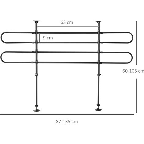 Barrière de sécurité pour chien en voiture. réglable en hauteur et en largeur. barrière universelle pour animaux de compagnie. filet de protection pour le transport d'animaux. noir (1/5)