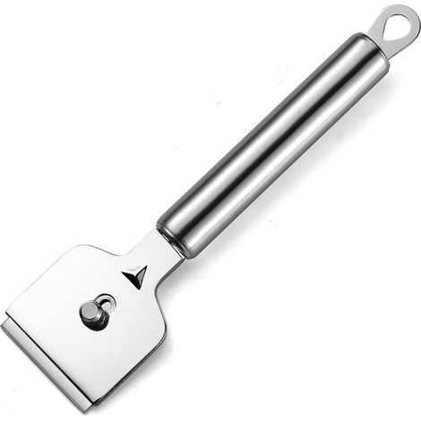 Glass Scraper, Ceramic Hob Scraper, Induction Hob Cleaner, Car, Glass, Mirror, Sticker, Cleaning (Stainless Steel) (1/5)