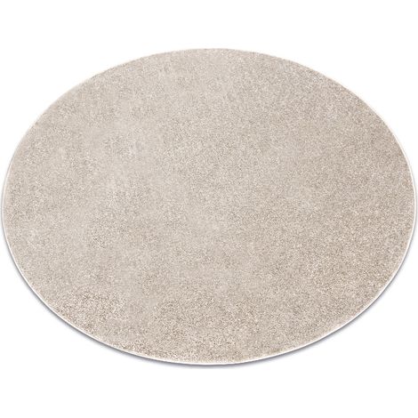 Teppich rund SANTA FE beige 33 eben, glatt, einfarbig beige rund 100 cm