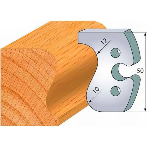 Jeu de 2 Fers Profilés Acier HT 50 x 5,5 mm - N°286 Main courante rayon 12 mm - Outil de menuiserie - Diamwood