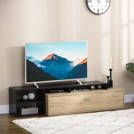 Mobile/panca porta TV per televisori fino a 65 pollici con ripiano rimovibile, stile contemporaneo, anta a ribalta, per soggiorno/camera da letto (1/5)