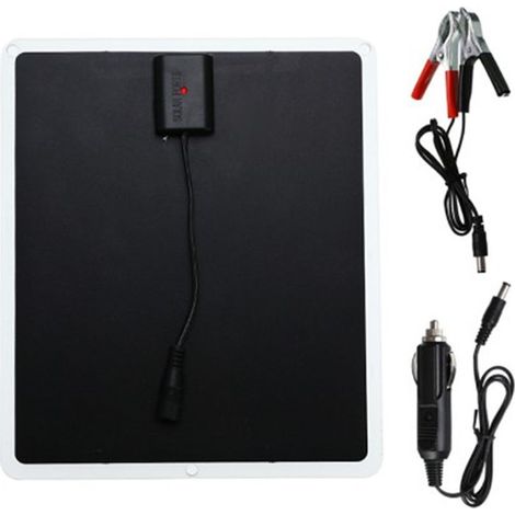 Panneau solaire 12V 20W, chargeur d'urgence, USB, extérieur, voiture/bateau/camp (1/5)