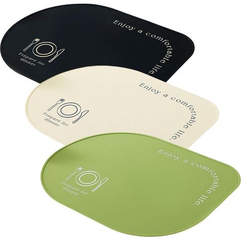 Set 3 tapis de table silicone 30x40cm Lavable au lave vaisselle Pour enfants/restauration (1/5)