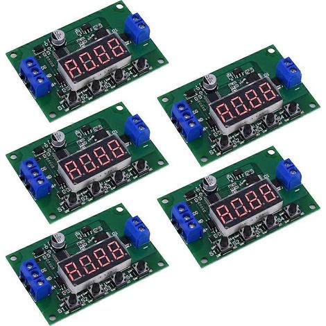 Module relais temporisé numérique LED 12 V CC, 5 pièces (1/5)