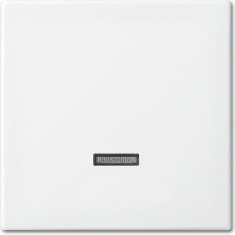 Busch-Jaeger Elemento di comando per interruttore/dimmer pulsante singolo con lampada spia bianco alpino - Busch-balance® SI (6543-914-102), 2CKA006599A3018