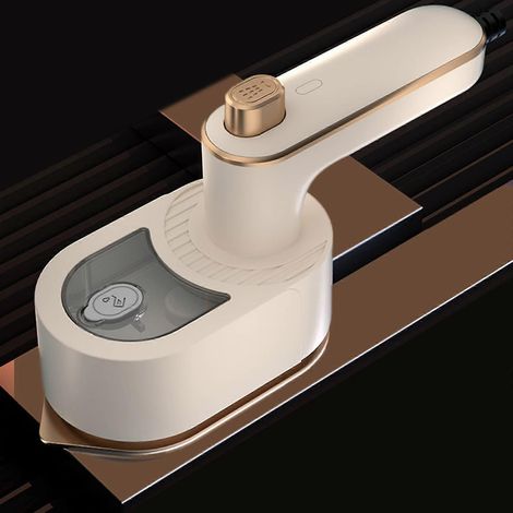 Fer à repasser de voyage portable, mini-fer à repasser vapeur rotatif à 180°, pliable, blanc, taille unique. Idéal pour les vêtements en tissu. (1/5)