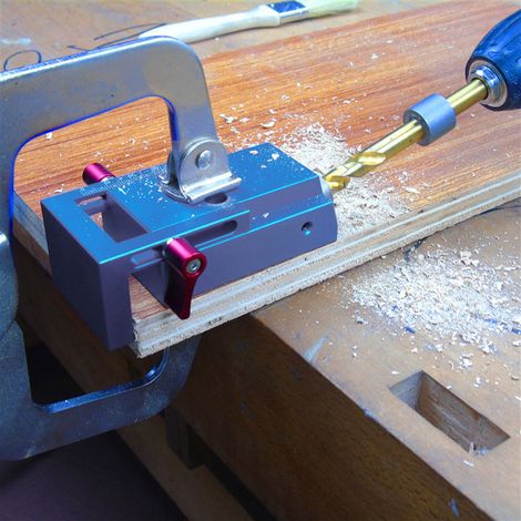 Outil de perçage incliné pour le travail du bois XK-1, positionneur de perçage incliné, guide de perçage manuel pour forets étagés, kit de guidage de perçage pour le travail du bois (1/5)