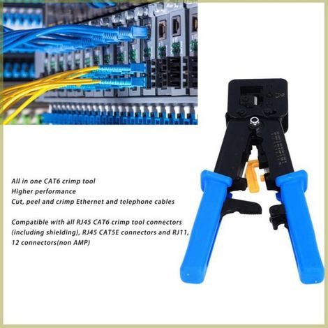 Cocosity pince à sertir Ethernet Cocosity outil de sertissage CAT6 RJ45 (Generic8wuegr7cqi-11)Outil De bricolage pince Bleu (1/5)