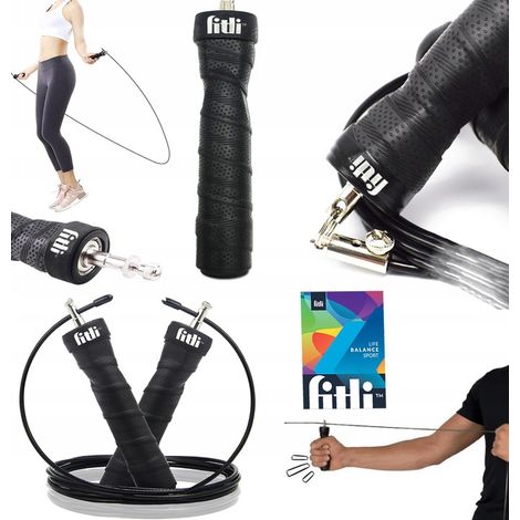 Cossfit Fitness Verstellbares Aluminium-Boxspringseil mit Kugellagern 300 cm