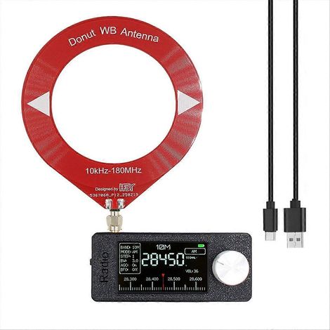 SI4732 0,5–108 MHz LSB USB AM/FM Mini-Taschenradio, 1,9-Zoll-IPS-Bildschirm, Allband-Radioempfänger mit Ringantenne B (1/5)