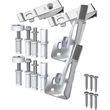 2-Pack Folding Door Hardware Repair Kits – Stainless Steel Pivot and Guide Wheel for Folding Closet Doors, 2.2 cm Rail, up to 22.7 kg (1/5)