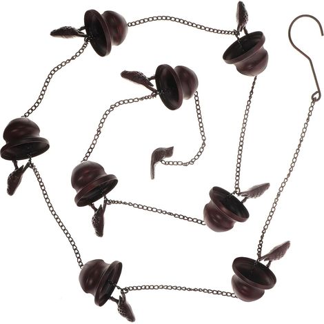 Chaîne de Pluie Extérieure Cuivre pour Jardin et Gouttière Résistante Aux Intempéries Décorative et Fonctionnelle pour Collecte Eau (1/5)