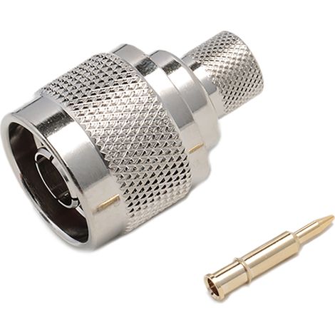 Connecteur coaxial RS PRO Mâle Droit, raccordement A sertir ( Prix pour 1 )