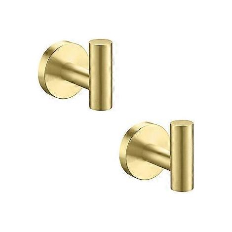SZTXJ 4er-Pack Handtuchhaken, Wandmontierte Badezimmer-Handtuchhaken, Kleiderhaken (Gold)