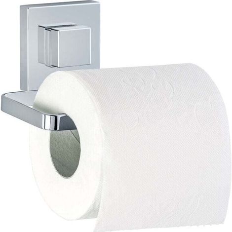 QUADRO Toilettenpapierhalter, Vakuumverschluss – Edelstahl