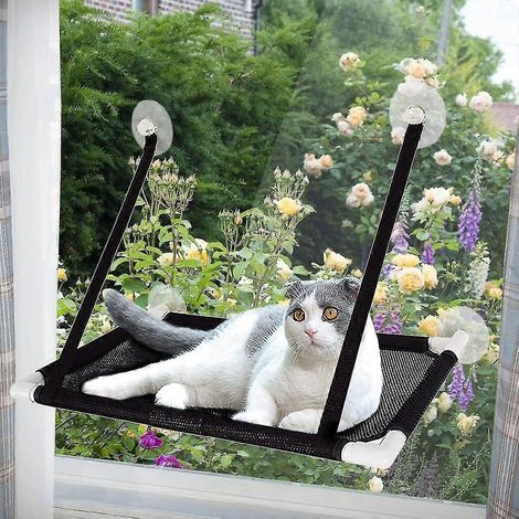 Sièges de fenêtre pour chats, accessoires pour chats, hamac pour chats grimpants, chaise longue de fenêtre (1/2)