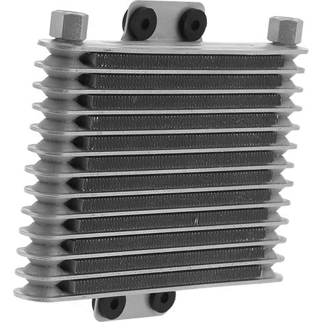 Universeller Motorölkühler aus silberfarbener Aluminiumlegierung für 125-250 cm³ Pkw und Motorräder (1/5)