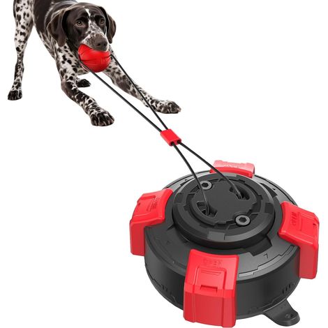 Jouet à tirer à ventouse pour chien, corde renforcée en fil d'acier et balle à mâcher en TPR, base ABS, tir à la guerre/mâcher dentaire pour chiens de petite, moyenne et grande taille, jouet