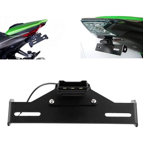 Kit d'élimination d'aile de Support de Plaque d'immatriculation de Moto avec LED adapté pour Z1000 Z1000R Support de Plaque Moto (1/5)