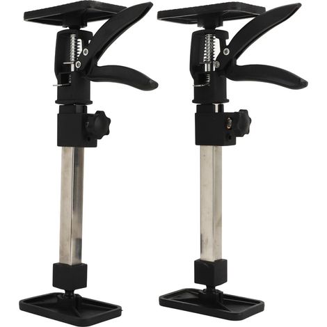 Tiges de support télescopiques pour le travail du bois, lève-meubles pour l'installation d'armoires et de meubles muraux, cadres de support en acier inoxydable pour supports de décoration faciles à in (1/5)