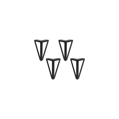 Lot de 4 pieds de meuble noirs en métal, 15 cm, pour table, armoire, canapé – (1/5)