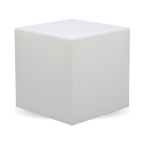 CUBY 45 Tavolino illuminato, alto 45 cm, con cavo, per uso interno ed esterno, molto resistente. Luce LED