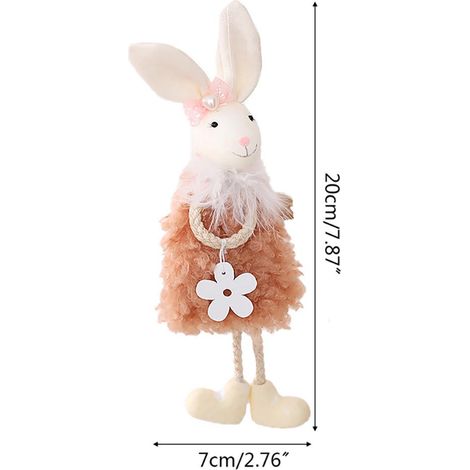 Lapin de Pâques suspendu mignon, figurine décorative à accrocher aux arbres et fenêtres (1/2)