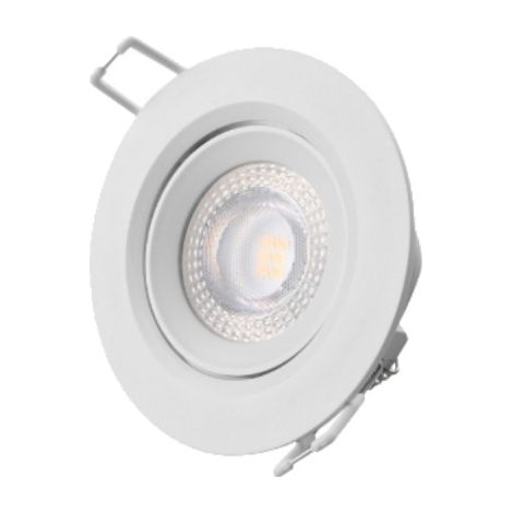 Faretto LED da incasso tondo 5w 3200k luce calda colore bianco ø9cm EDM (1/2)