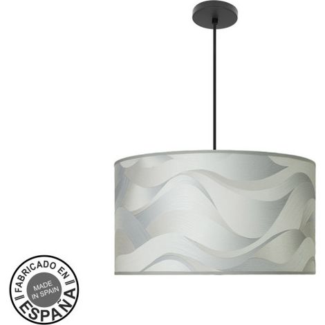 Colgante Moda 3xe27 Negro/ola Gris Regx50x50cm C/difusor